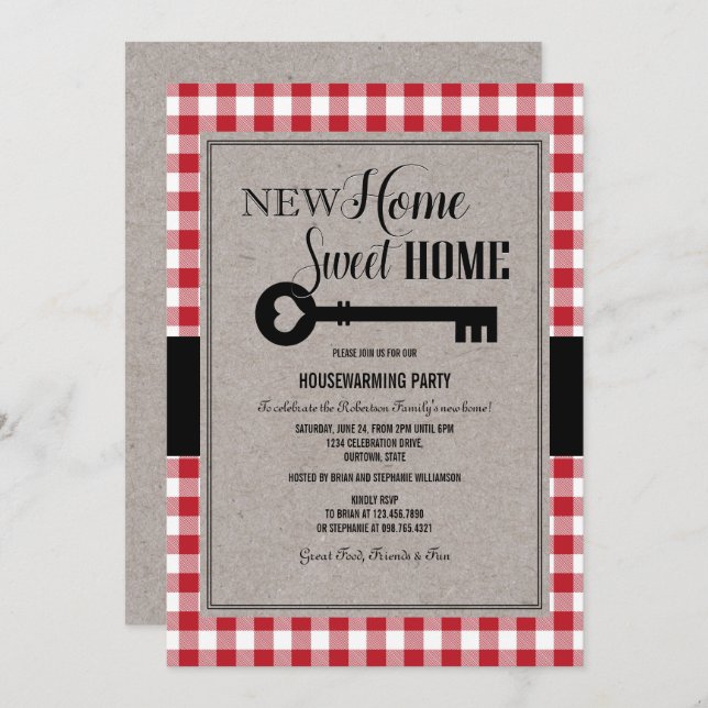 Housewarming Party New Home Celebration Invitation (Front/Back)