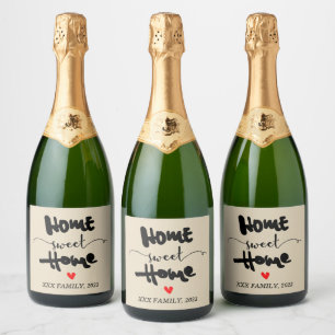 housewarming party - NEW HOME, HOME SWEET HOME Sparkling Wine Label