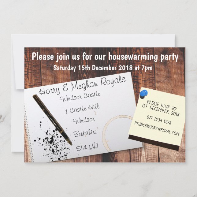 Housewarming party New home Invitation (Back)