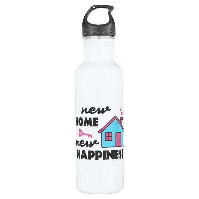 Housewarming party New Home New Happiness 710 Ml Water Bottle (Front)