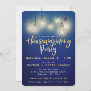 Housewarming Party   String Of Glowing Lights Invitation