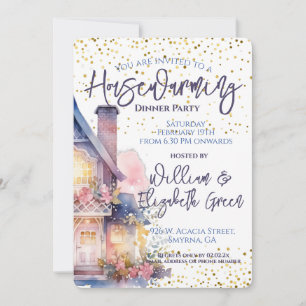 Housewarming Party Watercolor Invitation
