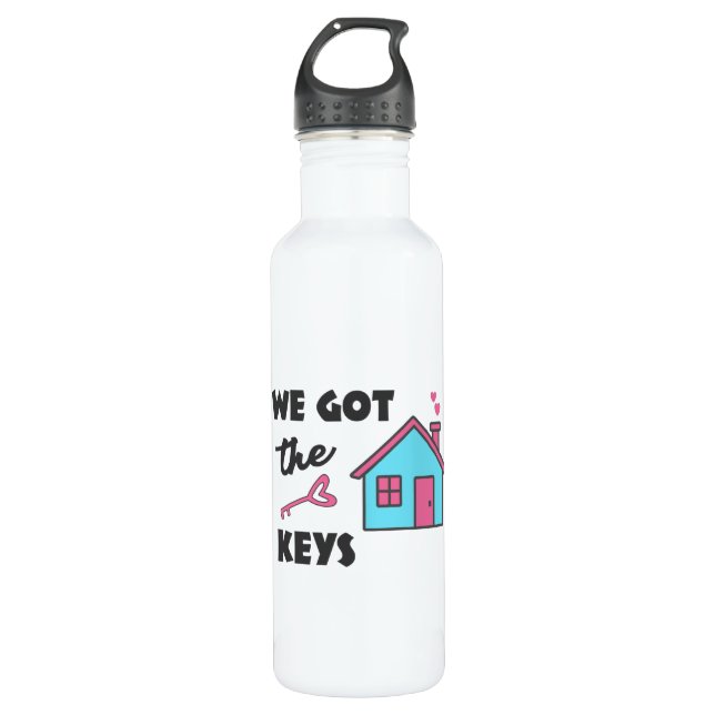 Housewarming party We got the Keys 710 Ml Water Bottle (Front)
