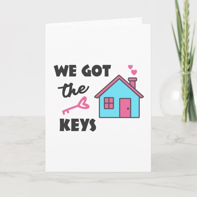 Housewarming party We got the Keys Card (Front)