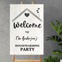 Housewarming Party Welcome Sign Editable Wood Hous