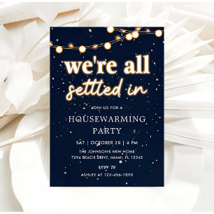 Housewarming Party We're All Settled In Invitation