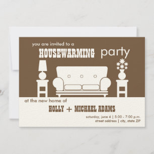Housewarming Party - White Living Room Invitation