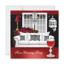 HouseWarming Red White Black Chandelier