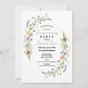 Housewarming Wildflowers Floral Ditsy Invitation