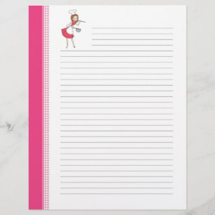 Housewife Retro Art Lined Recipe Pages