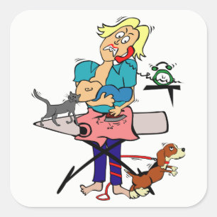 Housewife Square Sticker