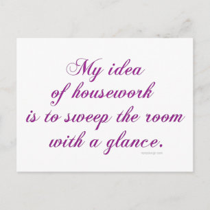 Housework Postcard