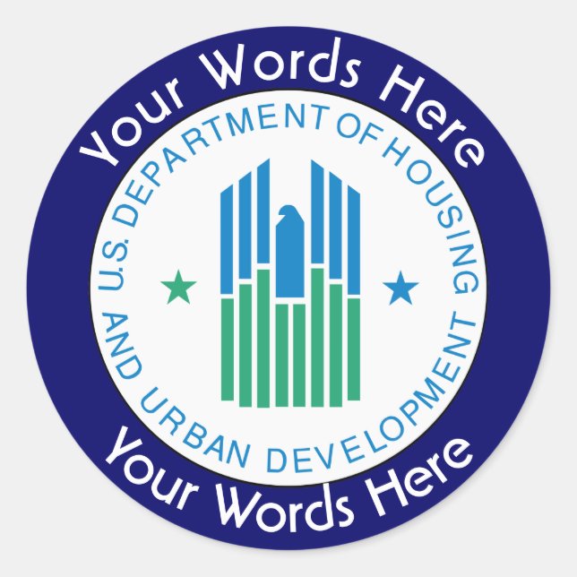Housing and Urban Development HUD Custom Sticker (Front)