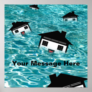 Housing Market Drowning POSTER