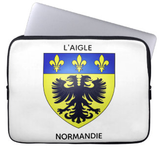 Housse de laptop blason de L'Aigle en Normandie Sleeve