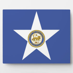 Houston City Flag Plaque