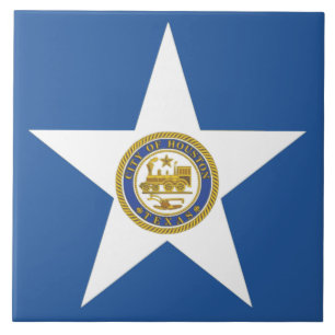 Houston city flag tile