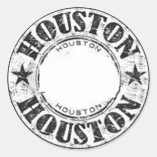 Houston Classic Round Sticker