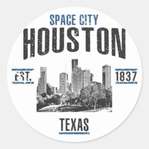 Houston Classic Round Sticker