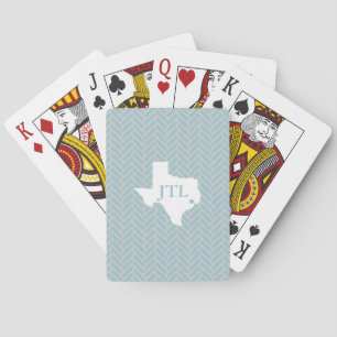 Houston Custom Initials Playing Cards