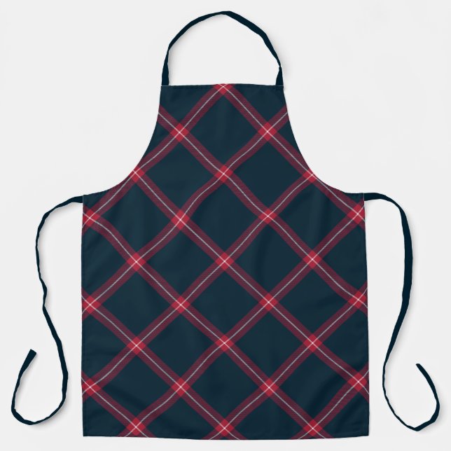 Houston Football Plaid Apron (Front)
