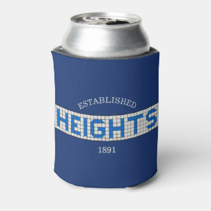 Houston Heights Blue and White Tile Can Cooler