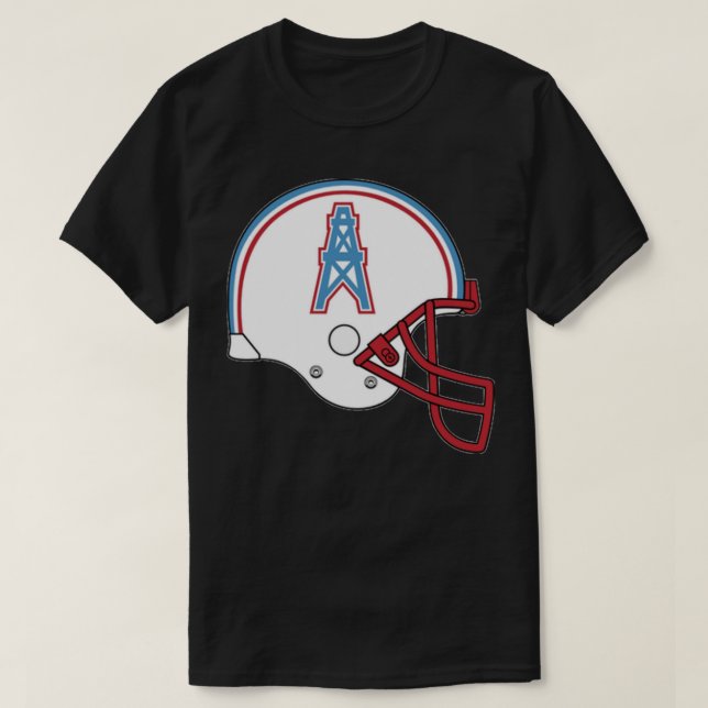 Houston Oilers Helmet Sticker Sticker T-Shirt (Design Front)
