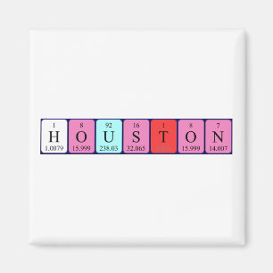 Houston periodic table name magnet