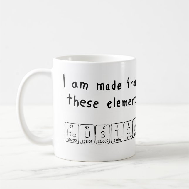 Houston periodic table name mug (Left)