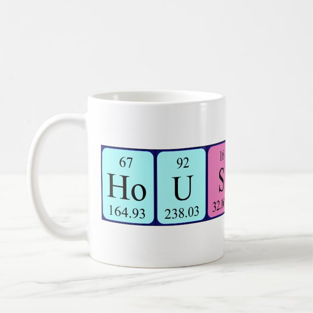 Houston periodic table name mug (Left)