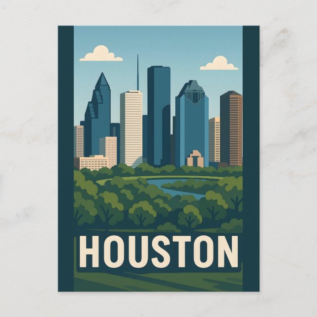 HOUSTON Postcard  (Front)