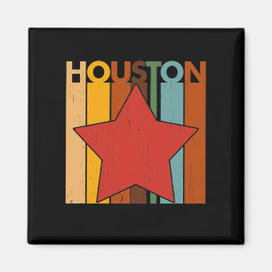 HOUSTON Retro Vintage Magnet
