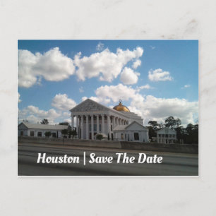Houston   Save The Date Announcement Postcard