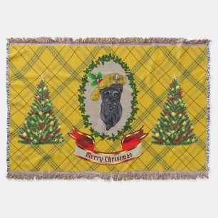 Houston Scottie Dog Christmas Throw Blanket