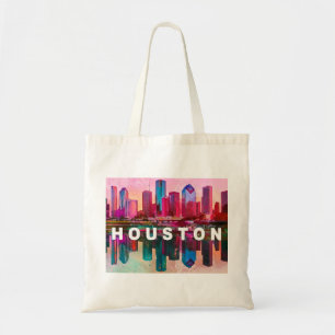 Houston Skyline Abstract Art Tote Bag