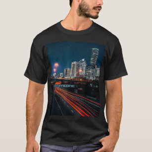 Houston Skyline - Be Someone Bridge at Night  T-Shirt