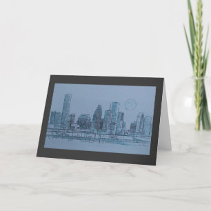 houston skyline card
