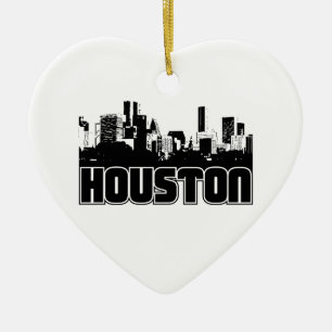 Houston Skyline Ceramic Tree Decoration