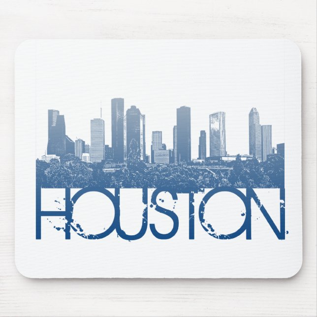 Houston Skyline Design Mouse Mat (Front)