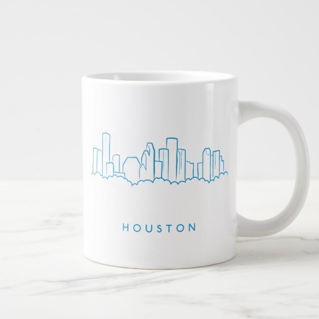 Houston Skyline Large Coffee Mug (Right)