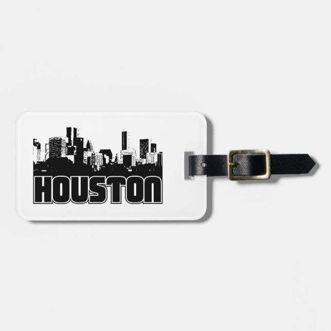 Houston Skyline Luggage Tag (Front Horizontal)