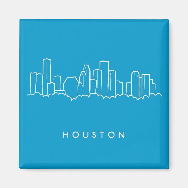 Houston Skyline Magnet (Front)