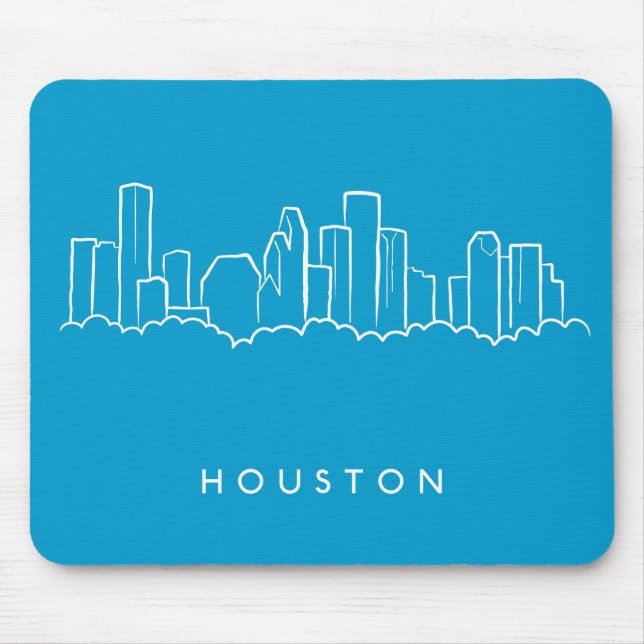 Houston Skyline Mouse Mat (Front)