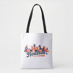 Houston Skyline Patchwork Tote Bag