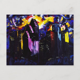 Houston skyline postcard