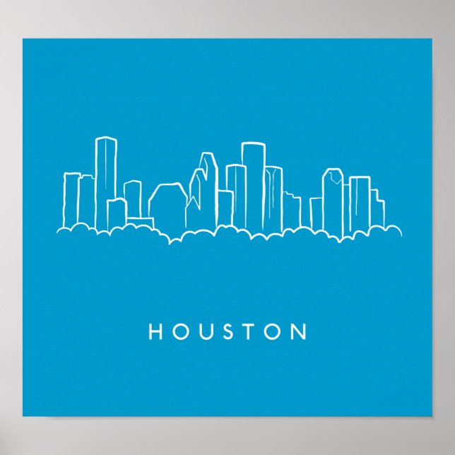 Houston Skyline Poster (Front)