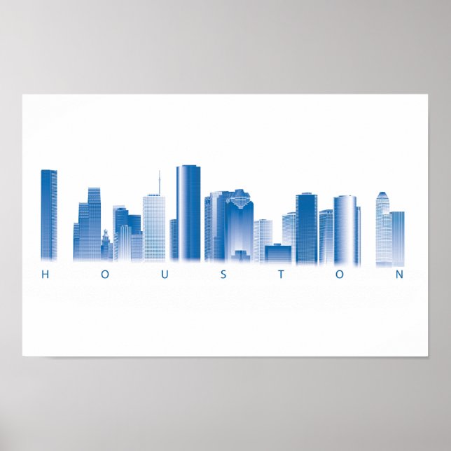 Houston Skyline Poster (Front)