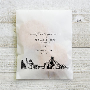 Houston Skyline Wedding Thank You Favour Bags