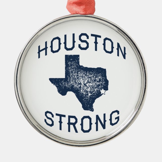 Houston Strong - Harvey Metal Tree Decoration (Front)