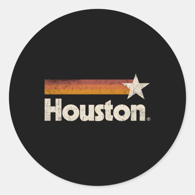Houston Strong Texas Flag Star Classic Round Sticker (Front)